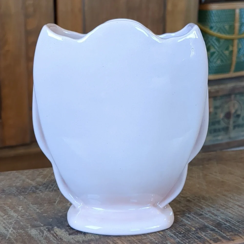 Vintage HULL Art Pottery Rosella Vase Pink Dogwood Flowers
